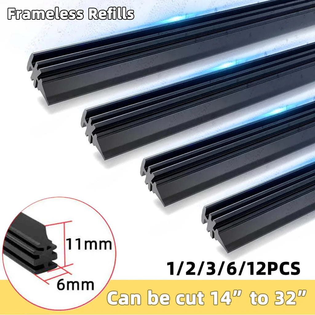 2x Windshield Wiper Blade Rubber Replacement Pair
