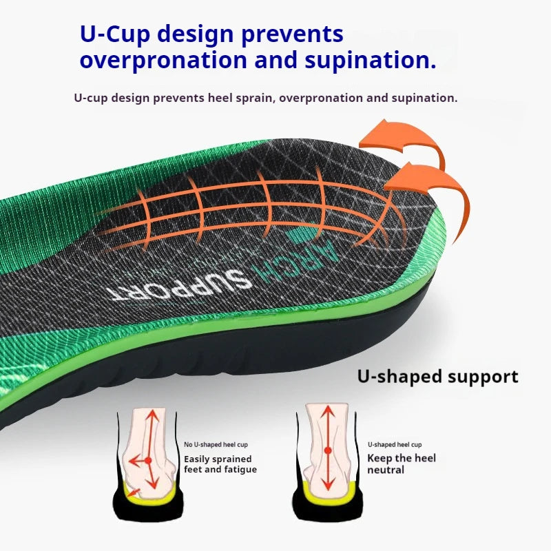 Flatfoot Orthopedic insoles Arch Support Shoe Insole Men Women Shock Absorption Shoe Sole