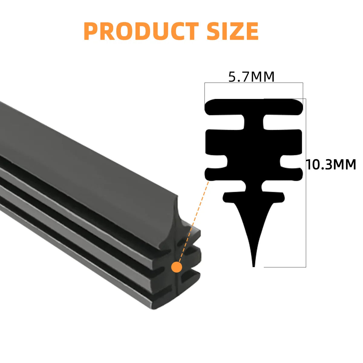 2x Windshield Wiper Blade Rubber Replacement Pair